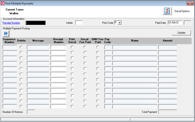 screenshot of PUBLIQ Software Property Tax Management